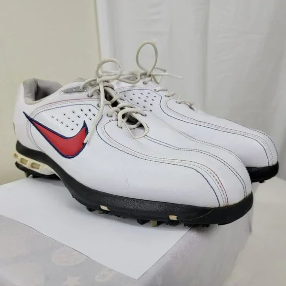 Nike Shoes Nike Golf Shoes White With Red Blue Mens 95 W Team Usa Flag On Back 9 2 W Poshmark